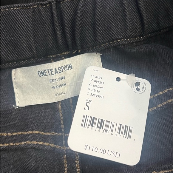 One Teaspoon Shabby Black Drawstring Shorts NWT - Picture 9 of 10